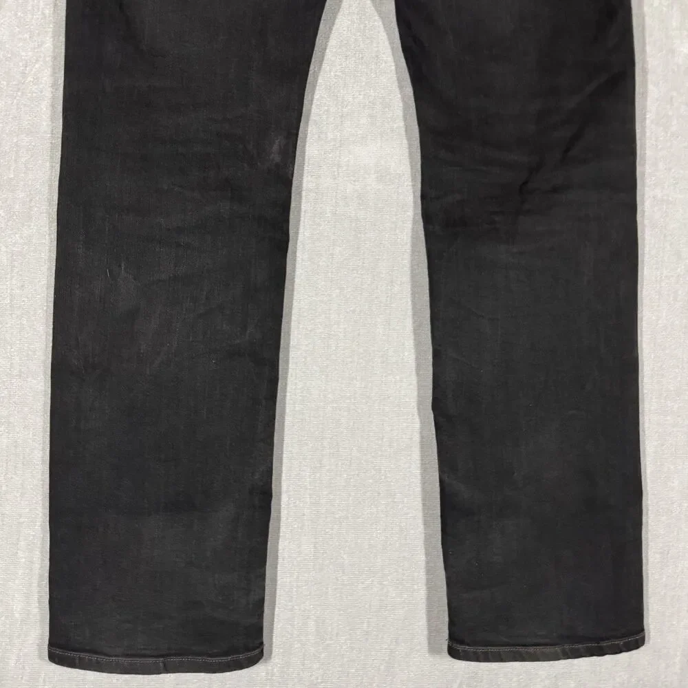 Diesel Waykee Jeans Mens 32x32 Black Regular Straight Button Fly Stretch Denim